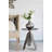 Leaf Design Aluminum Round Side Table