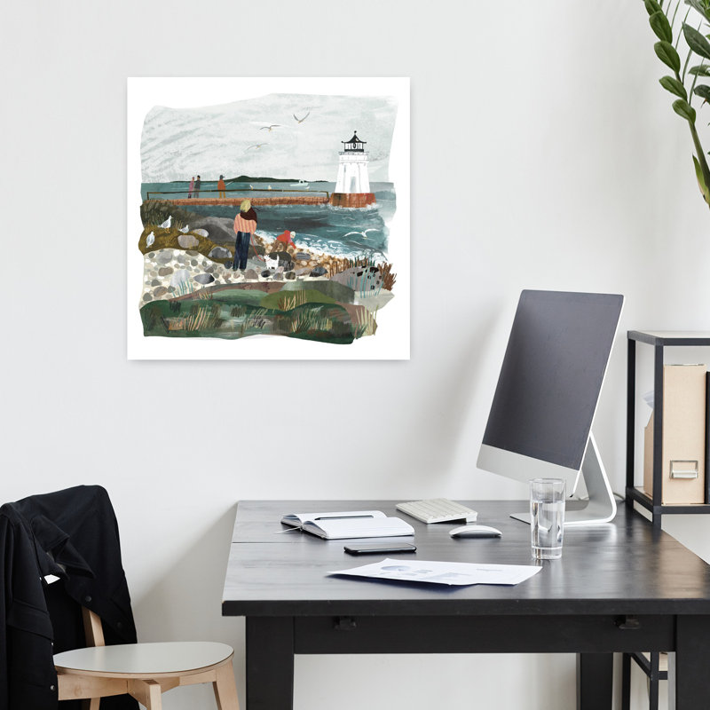 Art contemporain Mouette contemporaine, H 18 po x l 18 po
