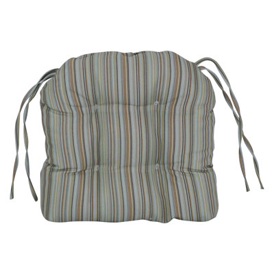 16-Inch Rounded Back Woven Olefin Tufted Outdoor Chair Cushions (Set Of 4)