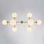 Lustre linéaire spoutnik moderne en verre à 8 lumières l 47 po à hauteur réglable