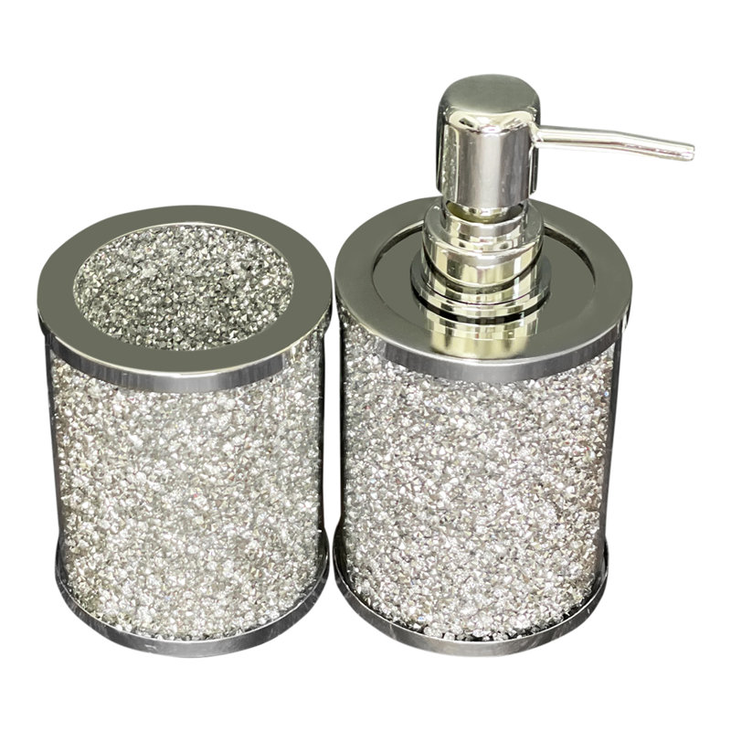 Distributeur de savon et porte-brosse à dents Ambrose, Argent