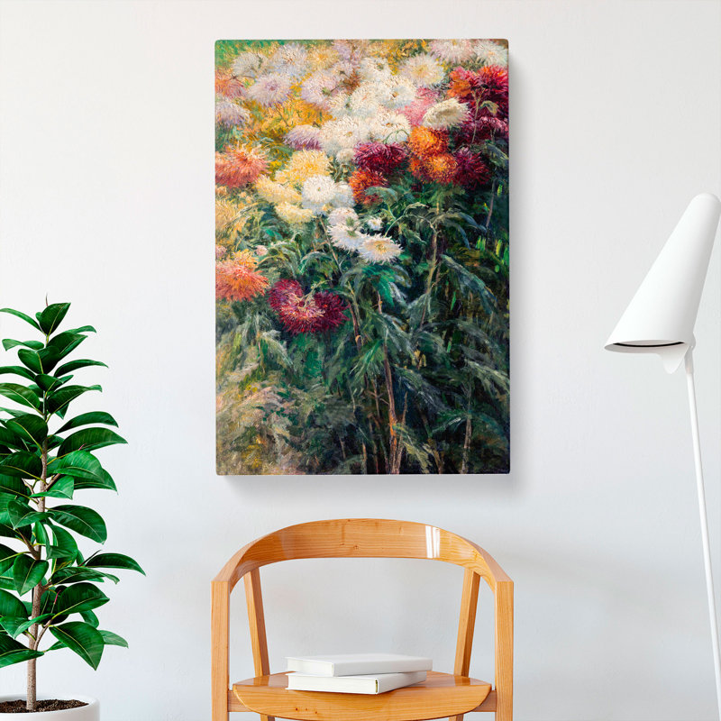 Chrysanthemums by Gustave Caillebotte - Wrapped Canvas Painting, 60cm H x 40cm W x 3cm D