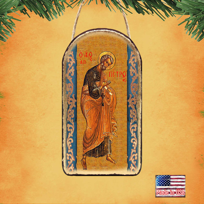 Inspirational Icon 5'' Handmade Wood Shatterproof Photo Ornament