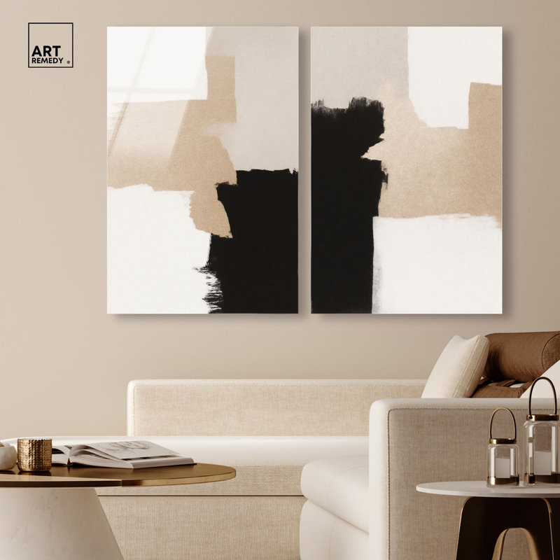 Neutral Harmony Boho Art , H 36 po x l 48 po