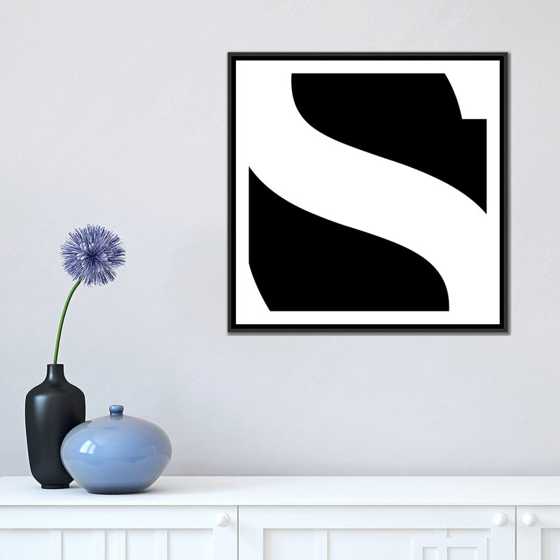 «The Type», art textuel sur toile en noir et blanc TOA63, H 18 po x l 18 po x P 1,5 po, Toile