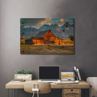 «Old Barn» par Sergio Lanza, impression sur bois sans cadre
