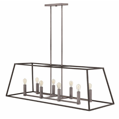Burley Oak 8-Light Kitchen Island Linear Pendant