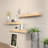 Stylish Wall Shelf, Oak Color, 24.2 x 2.6 x 7.7 inches | 100% Melamine Coated Particle Board, Thickness: 0.3 inches | Modern Scandinavian Design, Perfect for Organizing and Displaying Décor in Any Room