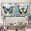 Urban Butterflies Graffiti Accents - Ensemble de 2 insectes et insectes carrés