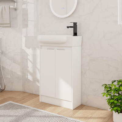 23" Bathroom Vanity With Sink, Freestanding Bathroom Vanity With Soft Close Door And Adjustable Shelf
