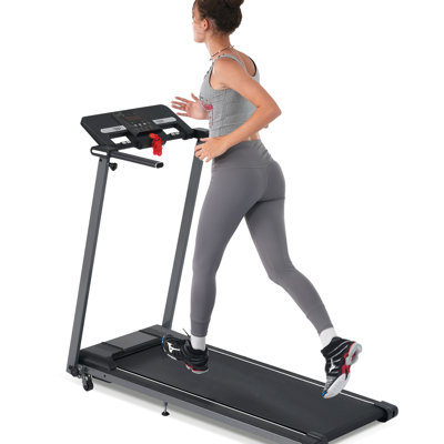 Tapis de course pliable pour la maison, le bureau ou la salle de sport - Moteur robuste de 2,5 CV, vitesse de course réglable de 0,8 à 12 km/h, capacité de charge maximale de 120 kg, fonction d'inclinaison, grande surface de course, affichage du suivi de la vitesse et de la condition physique, en option.