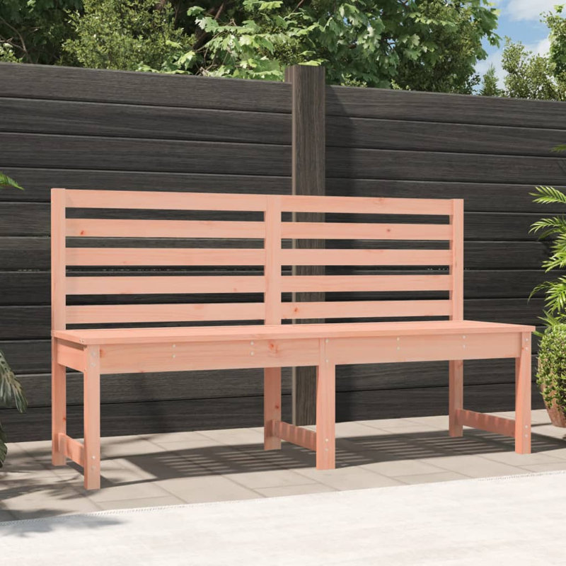 Plattekill Solid Pine Wood Outdoor Bench, 91.5cm H x 157.5cm W x 48cm D, Grey