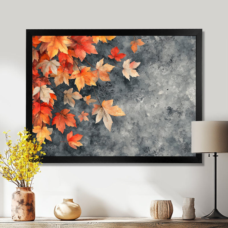 Nelms - Floral Large Wall Art, Single Picture Framed Print, 30" H x 40" W, Black