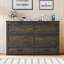 Grand lit escamotable style ferme avec charge, tiroir de rangement, pour chambre d'amis / petite, gris rustique