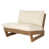 Beige Cushion/Rustic Brown Frame