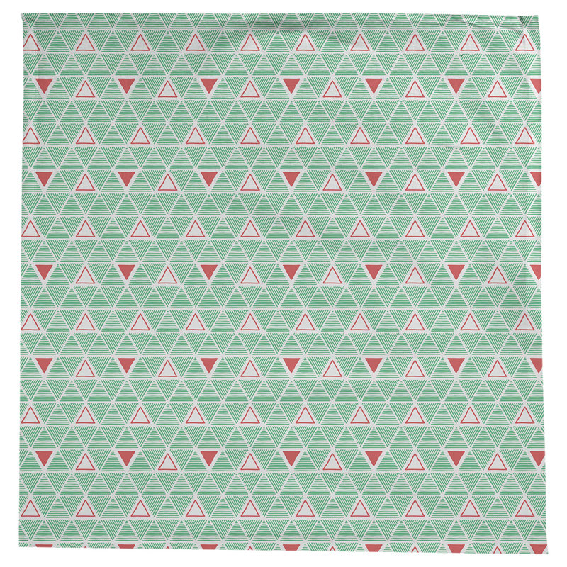 Nappe triangles dessinés à la main classiques, Vert/rouge