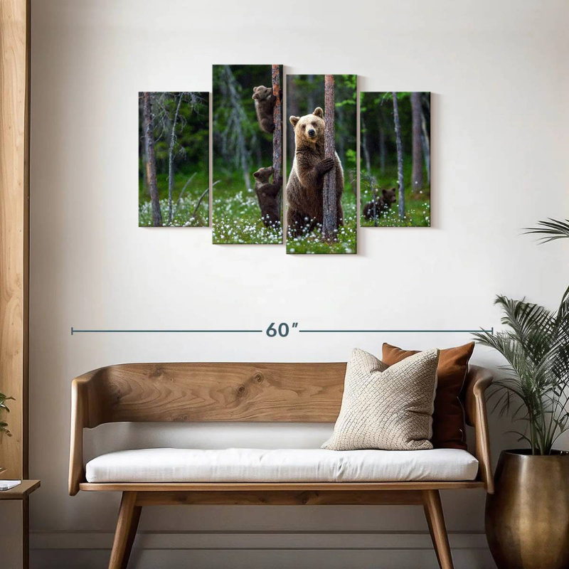 Brampt Grizzly Bear Group, 27" H x 43" W