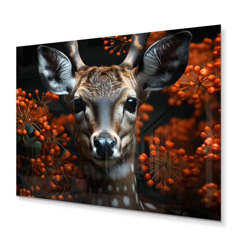 Antilope Portrait I - animaux, art mural en métal, H 24 po x l 32 po x P 1 po