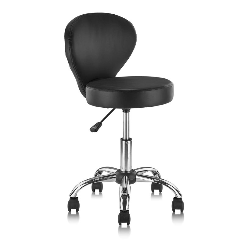 Fauteuil tabouret pivotant en cuir