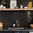 Natural 10.71 in. x 11.07 in. Herringbone Polished Marble Mosaic Tile-67857340