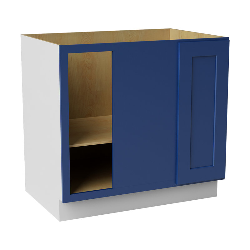 Base Blind Corner Cabinet, Blue Shaker, 36"