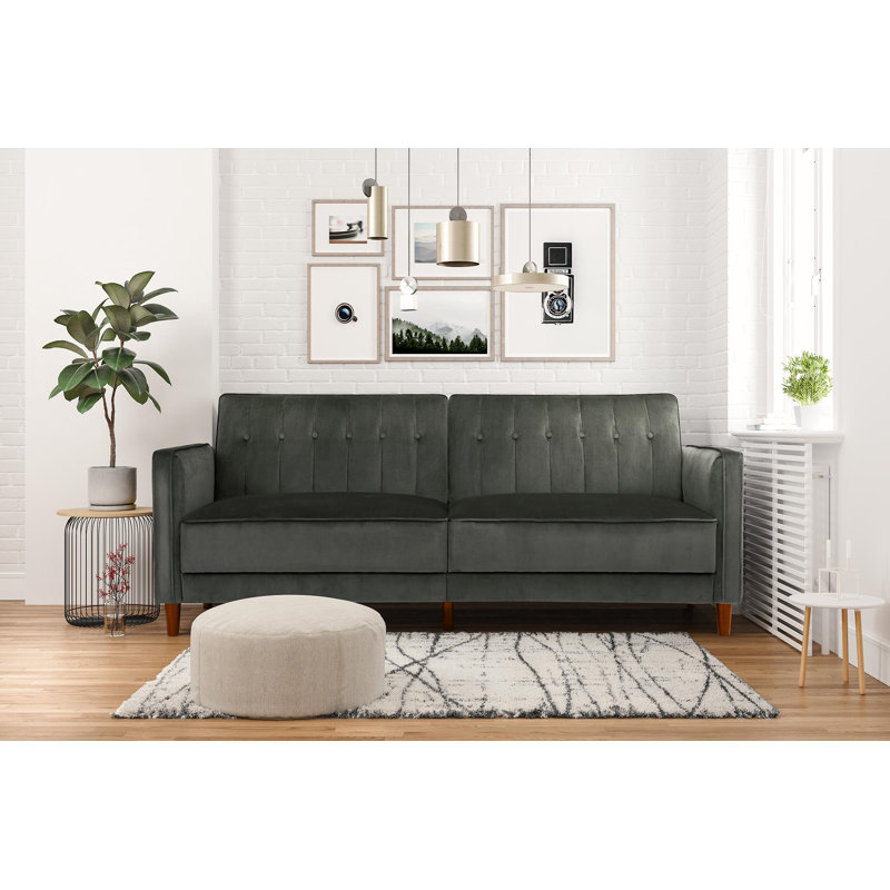 Bosco 3 Seater Sofa Bed Vintage design Multi-functional , Gray Velvet