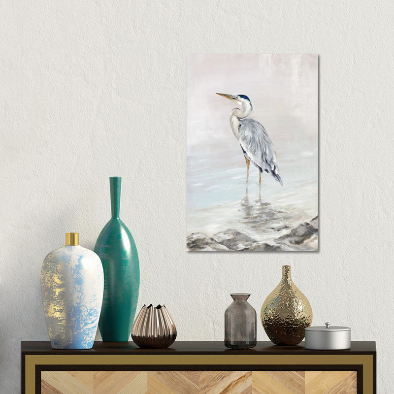 Heron beauté I - Estampe numérique sur toile tendue avec châssis, H 18 po x l 12 po