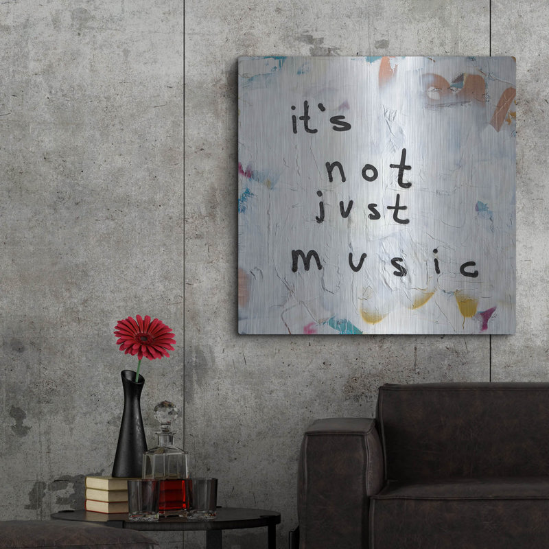 Art mural en métal luxueux «Not Just Music» par Kent Youngstrom, 36 po x 36 po, H 36 po x l 36 po