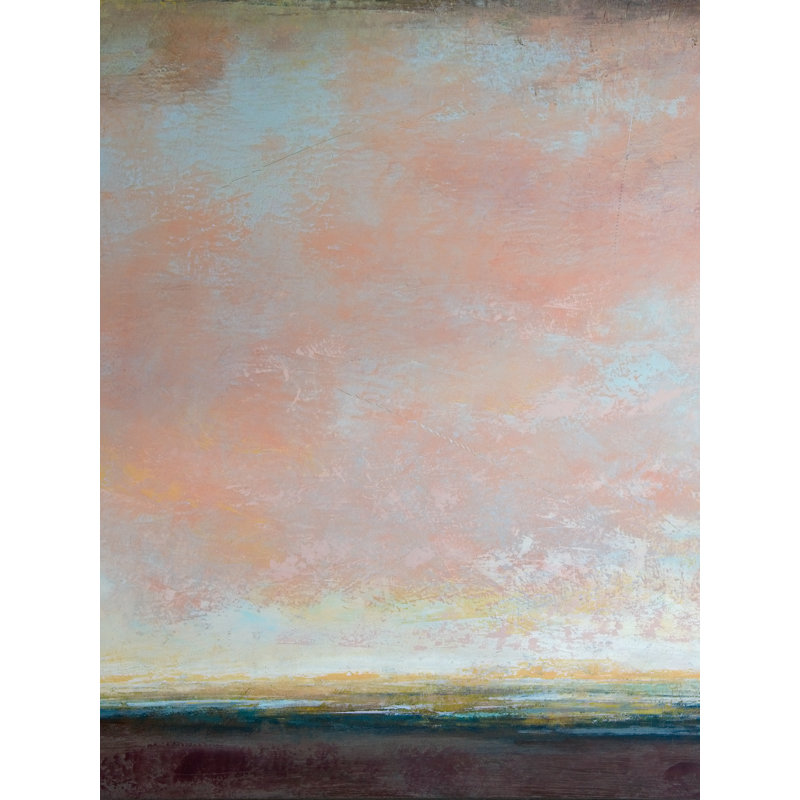 Retirement Sky par Victoria Primicias - Peinture, H 33 po x l 25 po, Toile avec cadre noir
