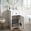 Meuble-lavabo simple autoportant de 20 po avec lavabo en céramique et porte à fermeture en douceur-462057167