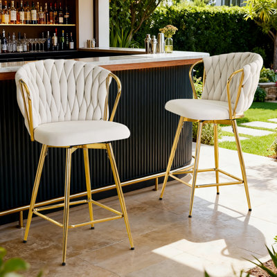 2pc Bar Stools Nordic Home Backrest Bar Stools Modern And Simple Smallsized Coffee Shop Ironwork Bar Stools High Stools High Chairs