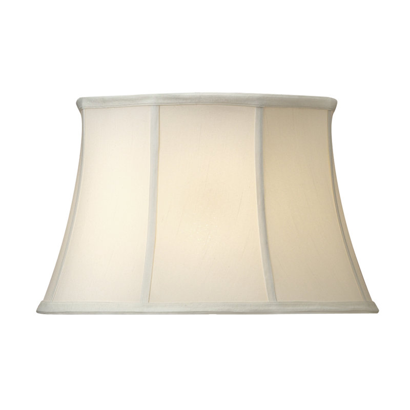 Abat-jour tambour en soie / coquille d'œuf H 9,5 "x l 17" en coquille d'œuf