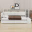 Lit de jour contemporain rembourré avec repose-pieds, tablettes, tiroirs, éclairage DEL et port USB-1286038579