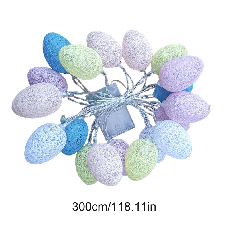 Guirlande de lumières de Pâques à DEL avec motifs en forme d'œuf et lumières décoratives colorées parfaites pour créer une atmosphère festive