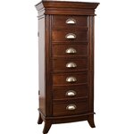 Hillesden 18'' Wide Freestanding Hand Painted Solid Wood Jewelry Armoire with Mirror