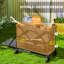 Outsunny Double Decker Folding Trolley Cart on Wheels, 200KG Capacity-2061448337