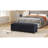 50" Ottoman Bench In Textured Fabric, Rectangular Design With Hinged Lid For Seating, Footrest, And Hidden Storage-392921752