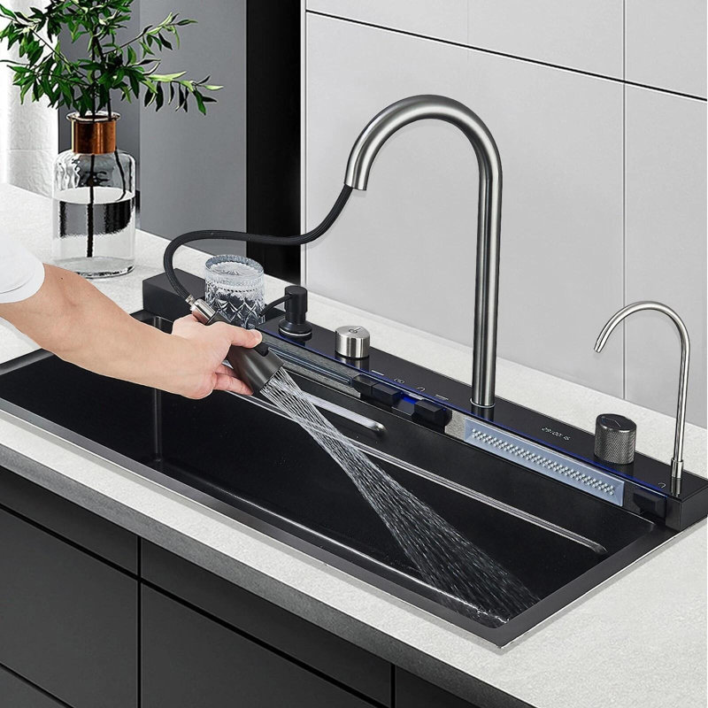 Moverlesenk 46mm W Single Bowl Stainless Steel Drop-In Kitchen Sink with 1 Faucet Hole