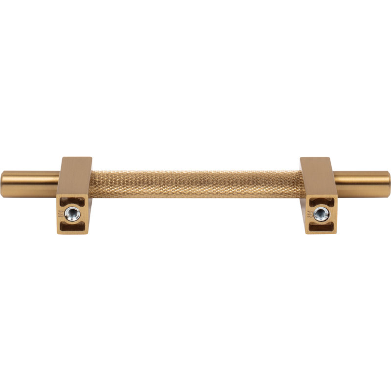 Larkin 3 Knurled Center Bar Pull, Satin Bronze, 12"