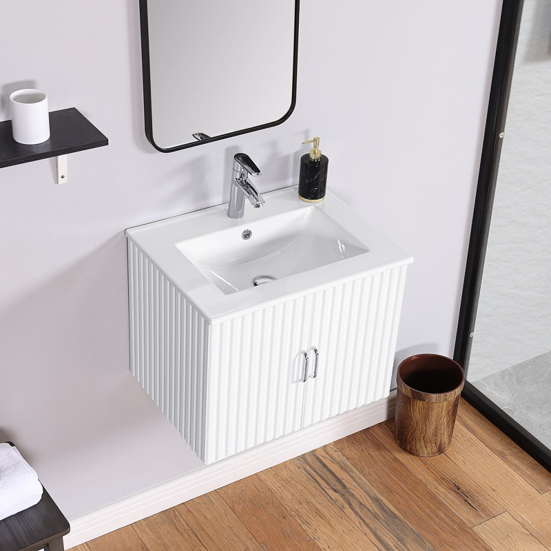 24'' Single Bathroom Vanity with Ceramic Top