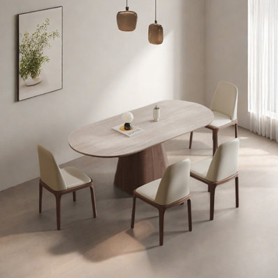 Vintage creative sintered stone dining table set