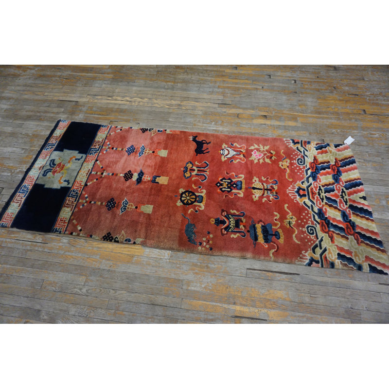 Tapis de couloir antique en laine