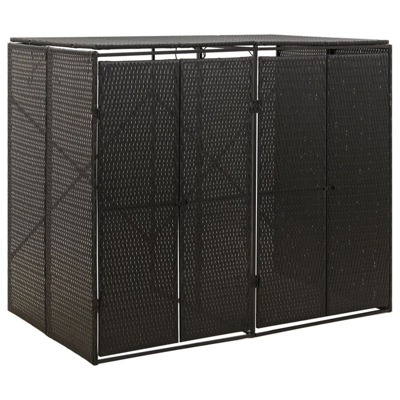 4.59 ft. W x 2.63 ft. D Traditional Garbage Shed, Black
