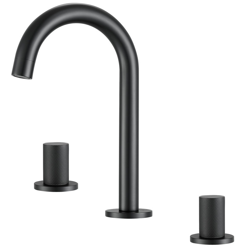 Robinet de salle de bain espacé, Noir mat