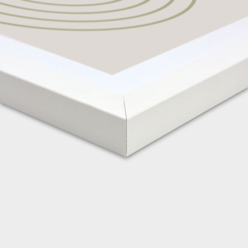 Velino Wooden Photo Frame 30 x 40 cm with Abstract Poster Print, White