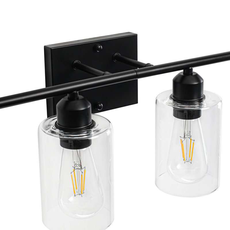 4-Light Dimmable Bathroom Vanity Light With Clear Shade