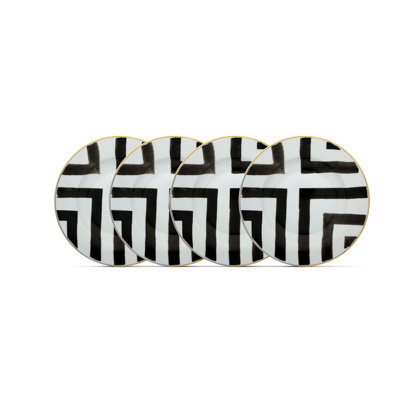 Sol Y Sombra Porcelain Appetizer Plate