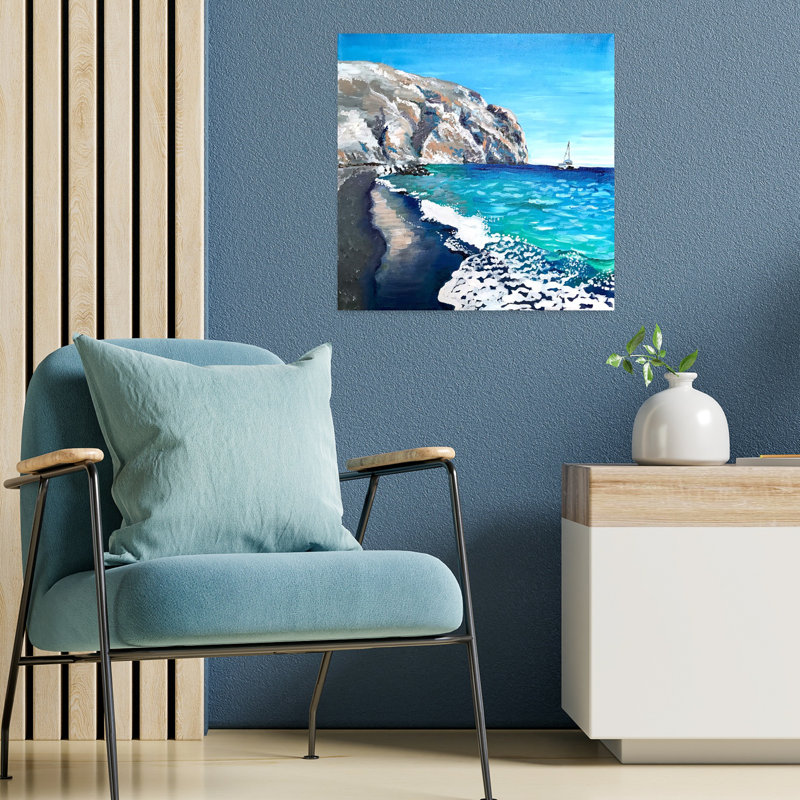 Black Sand Beach Cliffs by Pauline Wegman | - Print, 45.72 cm H x 45.72 cm W