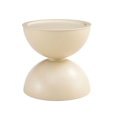 Milk White Modern Round Tables Of 2 - Movable Table Top With Storage, Casual And Chic, For Living Area, Cat Nook Multifunctional End 2, Home