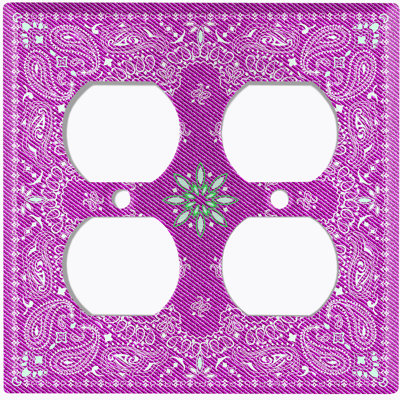 Plaque murale rectangulaire à 2 bandes Paisley Bandana